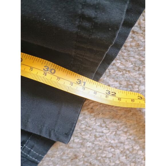 Chef works black short-sleeve chef jacket with white stitching and buttons large - Picture 14 of 15